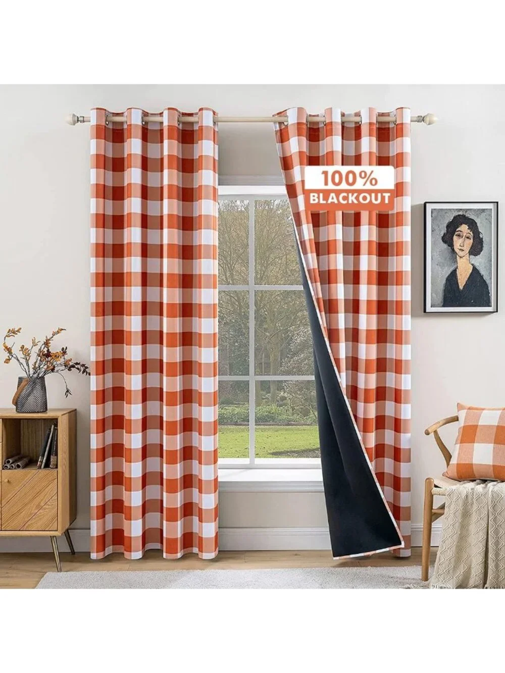 Cozy Buffalo Plaid Blackout Curtains 52